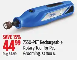 Canadian Tire Dremel 7350-PET Rechargeable Rotary Tool for Pet Grooming offer