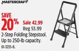 Canadian Tire Mastercraft 2-Step Folding Stepstool offer