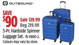 Canadian Tire 3-Pc Hardside Spinner Luggage Set offer
