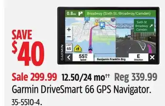 Canadian Tire Garmin DriveSmart 66 GPS Navigator offer