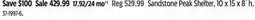 Canadian Tire Sandstone Peak Shelter, 10 x 15 x 8´ h offer