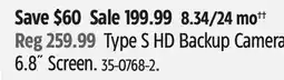 Canadian Tire Type S HD Backup Camera 6.8˝ Screen offer