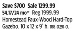 Canadian Tire Homestead Faux-Wood Hard-Top Gazebo offer