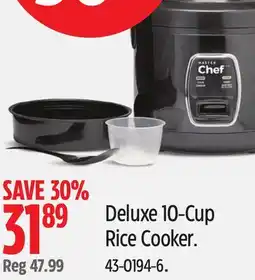 Canadian Tire MASTER Chef Deluxe 10-Cup Rice Cooker offer