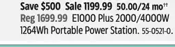 Canadian Tire E1000 Plus 2000/4000W 1264Wh Portable Power Station offer