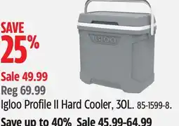 Canadian Tire Igloo Profile II Hard Cooler offer