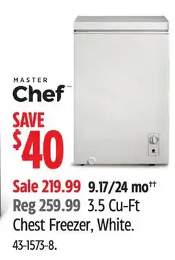 Canadian Tire Master Chef Chest Freezer offer