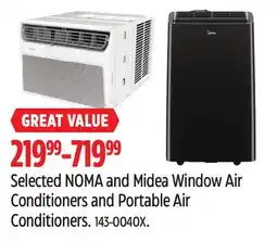 Canadian Tire Selected NOMA and Midea Window Air Conditioners and Portable Air Conditioners offer