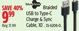 Canadian Tire USB to Type-C Charge & Sync Cable, 10' offer