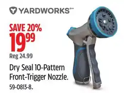 Canadian Tire Dry Seal 10-Pattern Front-Trigger Nozzle offer