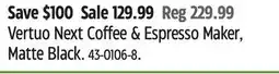 Canadian Tire NESPRESSO Vertuo Next Coffee & Espresso Maker, Matte Black offer
