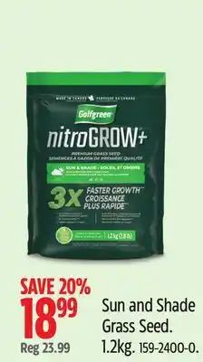 Canadian Tire Golfgreen Sun and Shade Grass Seed 1.2kg offer