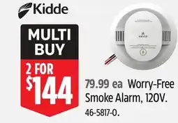 Canadian Tire Worry-Free Smoke Alarm, 120V offer