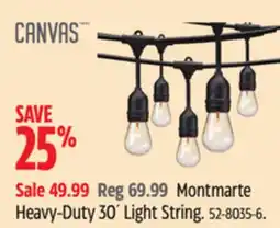 Canadian Tire Montmarte Heavy-Duty 30´ Light String offer