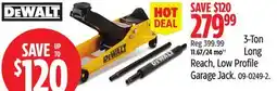Canadian Tire 3-Ton Reach, Low Profile Garage Jack offer