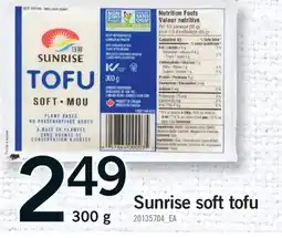 Fortinos SUNRISE SOFT TOFU offer