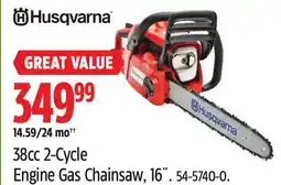 Canadian Tire 38cc 2-Cycle Engine Gas Chainsaw offer