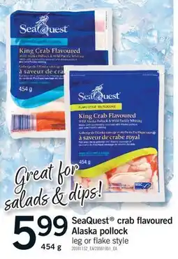 Fortinos SEAQUEST CRAB FLAVOURED ALASKA POLLOCK offer
