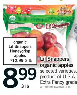 Fortinos LIL SNAPPERS ORGANIC APPLES, 3LB offer