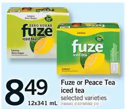 Fortinos FUZE OR PEACE TEA ICED TEA offer