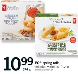 Fortinos PC SPRING ROLLS offer