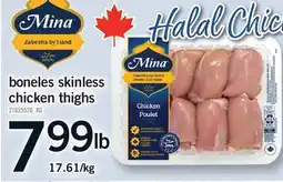 Fortinos BONELES SKINLESS CHICKEN THIGHS offer