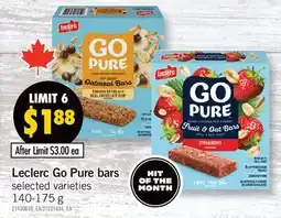 Fortinos LECLERC GO PURE BARS offer