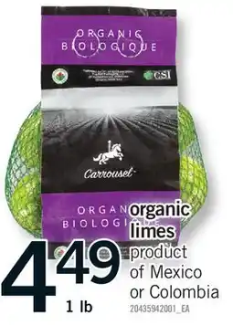 Fortinos ORGANIC LIMES, 1 LB offer