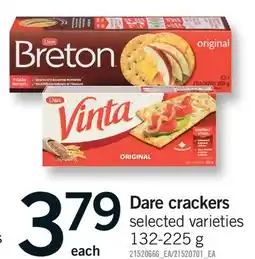 Fortinos DARE CRACKERS offer