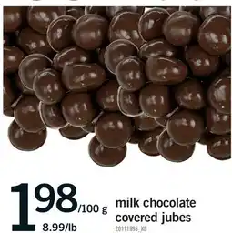Fortinos MILK CHOCOLATE COVERED JUBES, 8.99/LB offer