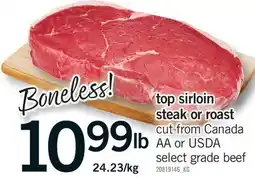 Fortinos TOP SIRLOIN STEAK OR ROAST offer
