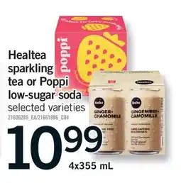 Fortinos HEALTEA SPARKLING TEA OR POPPI TEA LOW-SUGAR offer