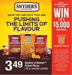 Fortinos SNYDERS OF HANOVER PRETZEL PIECES offer