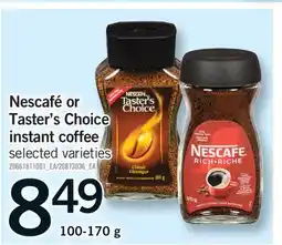 Fortinos NESCAFÉ OR TASTER'S CHOICE INSTANT COFFEE offer