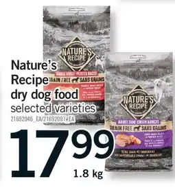 Fortinos NATURE'S RECIPE DRY DOG FOOD offer
