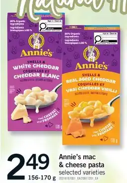 Fortinos ANNIE'S MAC & CHEESE PASTA offer