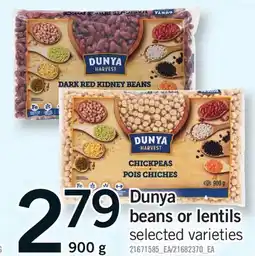 Fortinos DUNYA BEANS OR LENTILS offer