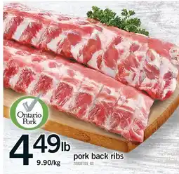 Fortinos PORK BACK RIBS offer