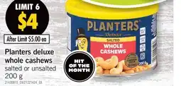 Fortinos Planters deluxe whole cashews offer