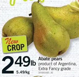 Fortinos ABATE PEARS offer