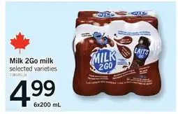 Fortinos MILK 2GO MILK offer
