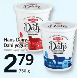 Fortinos HANS DAIRY DAHI YOGURT offer
