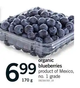 Fortinos ORGANIC BLUEBERRIES offer