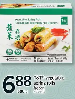 Fortinos T & T VEGETABLE SPRING ROLLS offer