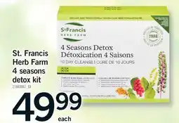 Fortinos ST. FRANCIS HERB FARM 4 SEASONS DETOX KIT offer