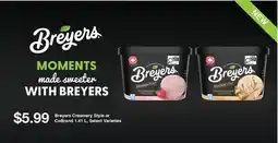 Fortinos BREYERS CREAMERY STYLE OR COBRAND offer