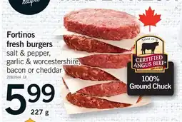 Fortinos FORTINOS FRESH BURGERS offer