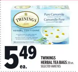 Metro TWININGS HERBAL TEA BAGS offer