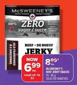 Metro MCSWEENEY'S BEEF JERKY SNACKS offer