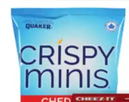 Metro QUAKER CRISPY MINIS, RICE CAKES, PEPPERIDGE FARMS GOLDFISH OR CHEEZ-IT CRACKERS offer